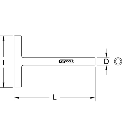 Nástčkový kľúč s T-rukoväťou s ochrannou izoláciou, 10 x 300 mm /KS-Tools/ - obr. 2