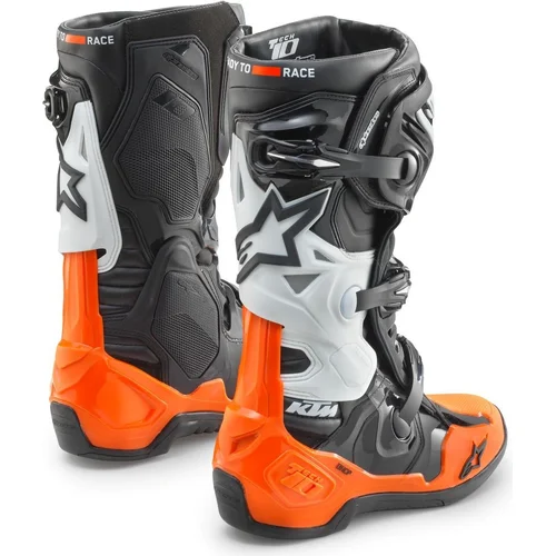 Topánky ALPINESTARS TECH 10 (čierna/oranžová, veľkosť 42) /KTM/ - obr. 1
