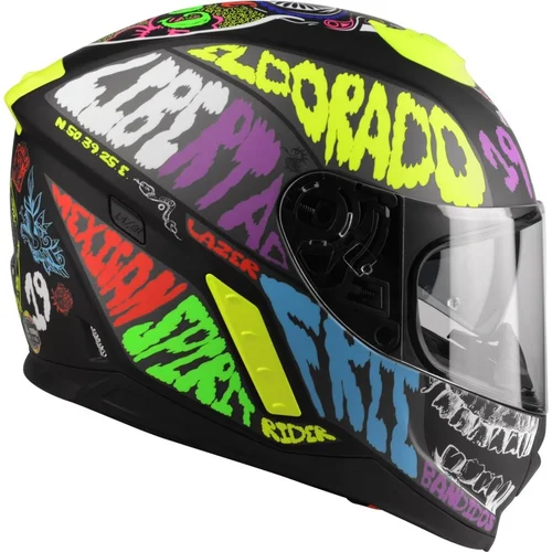 Prilba RAFALE MEXICANA Belgicko, čierna/multi, (veľkosť 2XL) /LAZER/ - obr. 1