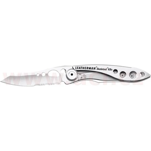 Zatvárací nôž s otváračom fliaš LEATHERMAN 833176 SKELETOOL KBx SILVER, kombinovaná čepeľ