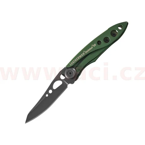 Zatvárací nôž s otváračom fliaš LEATHERMAN 833161 SKELETOOL KB OG GREEN, rovná čepeľ