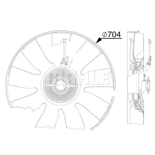 Ventilátor chladenia motora MAHLE CFF 509 000P
