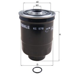Palivový filter MAHLE KC 578D - obr. 2