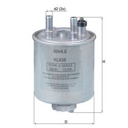 Palivový filter MAHLE KL 638 - obr. 2
