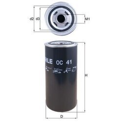 Olejový filter MAHLE OC 41 - obr. 2