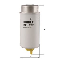 Palivový filter MAHLE KC 223 - obr. 2