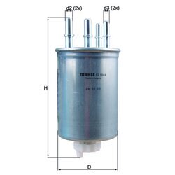 Palivový filter MAHLE KL 1044 - obr. 2