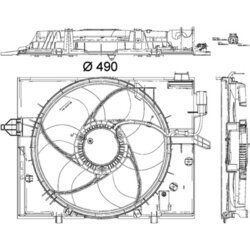 Ventilátor chladenia motora MAHLE CFF 190 000P - obr. 1