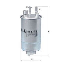 Palivový filter MAHLE KL 630 - obr. 2