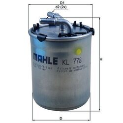 Palivový filter MAHLE KL 778 - obr. 2