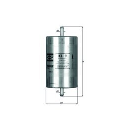 Palivový filter MAHLE KL 9 - obr. 2