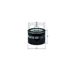 Olejový filter MAHLE OC 619