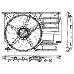 Ventilátor chladenia motora MAHLE CFF 403 000P