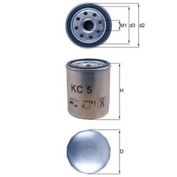 Palivový filter MAHLE KC 5 - obr. 2
