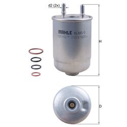 Palivový filter MAHLE KL 485/5D - obr. 2