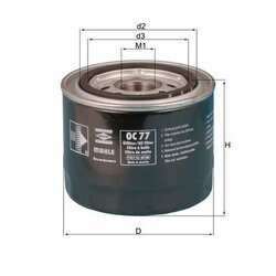 Olejový filter MAHLE OC 77 - obr. 2