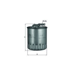 Palivový filter MAHLE KL 155/1 - obr. 2