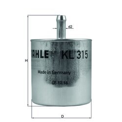 Palivový filter MAHLE KL 315 - obr. 2