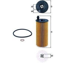 Olejový filter MAHLE OX 404D