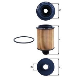 Olejový filter MAHLE OX 553D