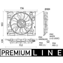 Ventilátor chladenia motora MAHLE CFF 535 000P - obr. 1