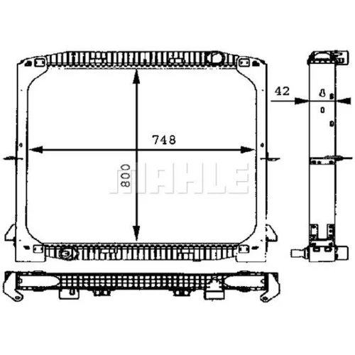 Chladič motora MAHLE CR 691 000P