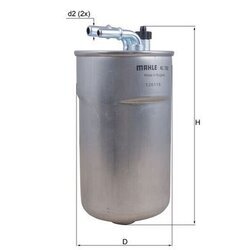 Palivový filter MAHLE KL 792 - obr. 2