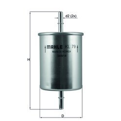 Palivový filter MAHLE KL 79 - obr. 2