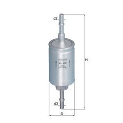 Palivový filter MAHLE KL 458 - obr. 2