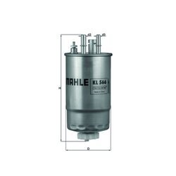 Palivový filter MAHLE KL 566 - obr. 2