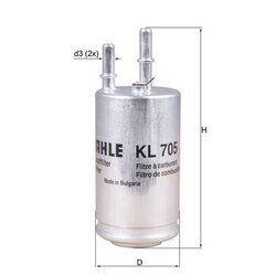Palivový filter MAHLE KL 705 - obr. 2