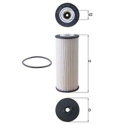 Olejový filter MAHLE OX 1236D