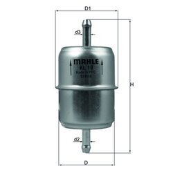 Palivový filter MAHLE KL 18 - obr. 1