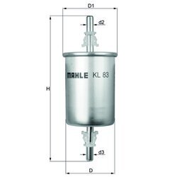 Palivový filter MAHLE KL 83 - obr. 2