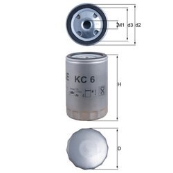 Palivový filter MAHLE KC 6 - obr. 2