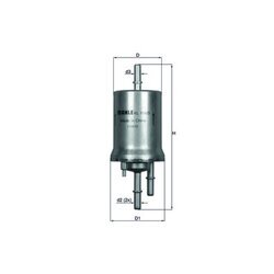 Palivový filter MAHLE KL 156/3 - obr. 2