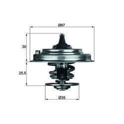 Termostat chladenia MAHLE TX 30 71D - obr. 2