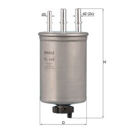 Palivový filter MAHLE KL 446 - obr. 2