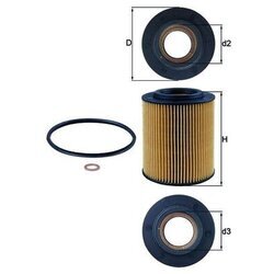 Olejový filter MAHLE OX 154/1D - obr. 2