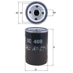 Olejový filter MAHLE OC 469 - obr. 2