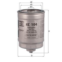 Palivový filter MAHLE KC 104 - obr. 2