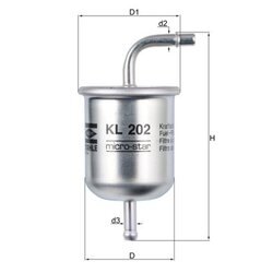 Palivový filter MAHLE KL 202 - obr. 2