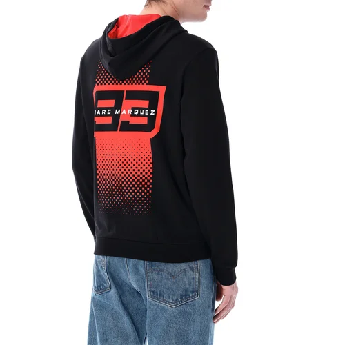 Mikina na zip (čierna, červená, veľkosť 2XL) (MARC MARQUEZ 93) - obr. 1