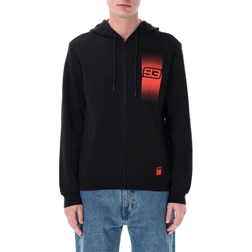 Mikina na zip MARC MARQUEZ 93 9999224558613 (čierna, červená, veľkosť XL)