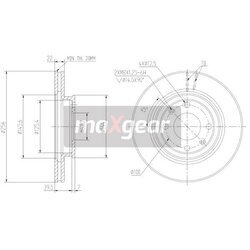 Brzdový kotúč MAXGEAR 19-2376MAX