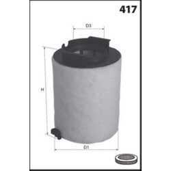 Vzduchový filter MECAFILTER EL9223Z - obr. 1