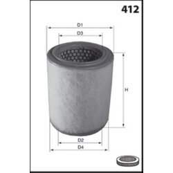 Vzduchový filter MECAFILTER EL9222 - obr. 1