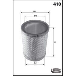 Vzduchový filter MECAFILTER EL9048 - obr. 1