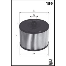 Palivový filter MECAFILTER ELG5437 - obr. 1