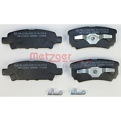 Sada brzdových platničiek kotúčovej brzdy METZGER 1170306 - obr. 1